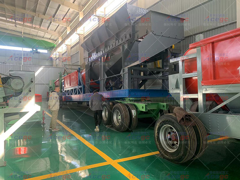 貴州客戶實地考察洗石機(jī)